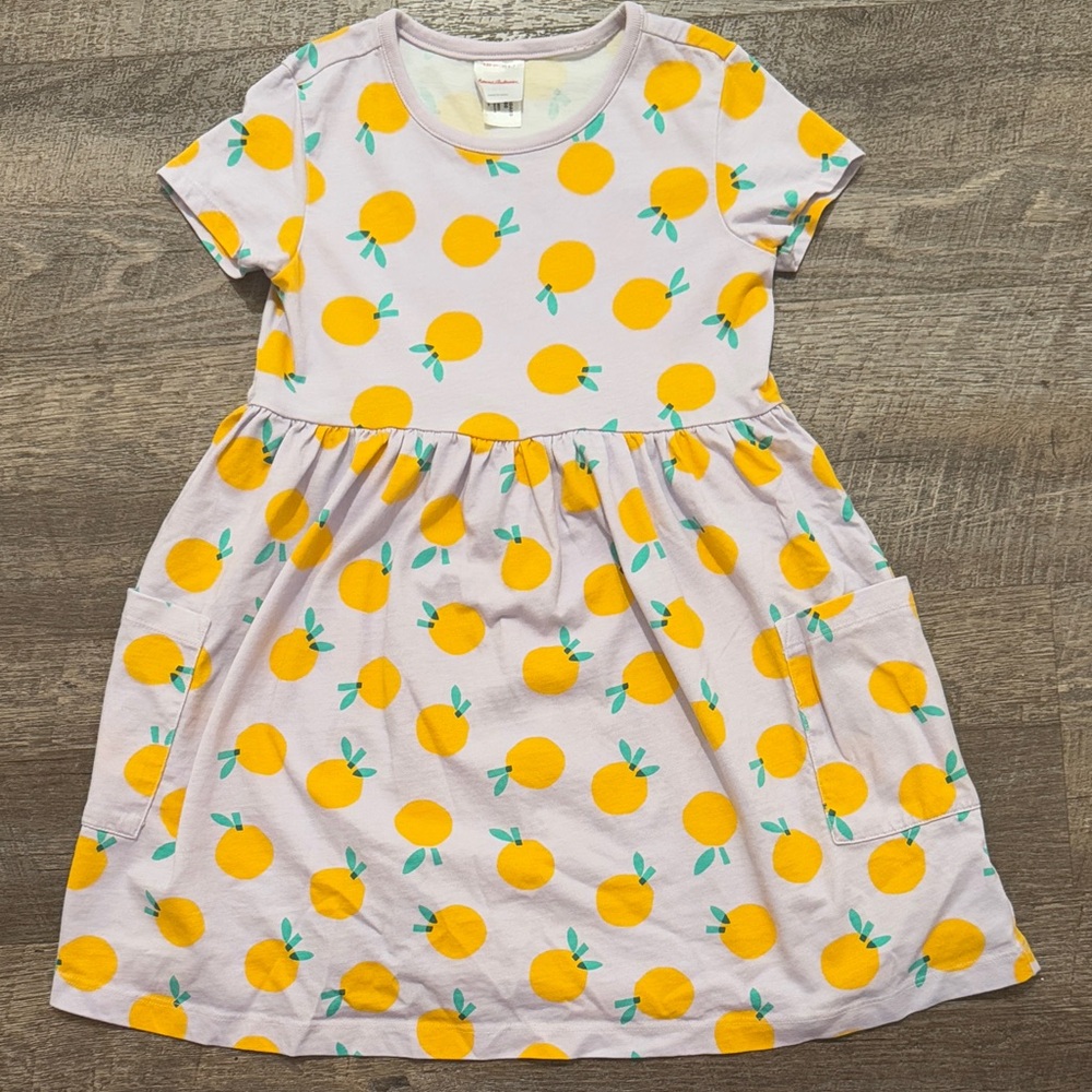 Hanna Andersson 100% Cotton Playground Dress w/ Pockets in “Orange Squeeze”